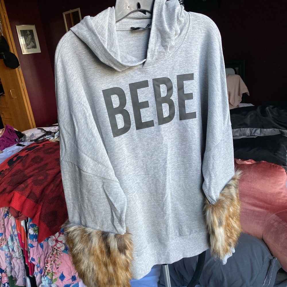 Bebe hooded lightweight sweatshirt